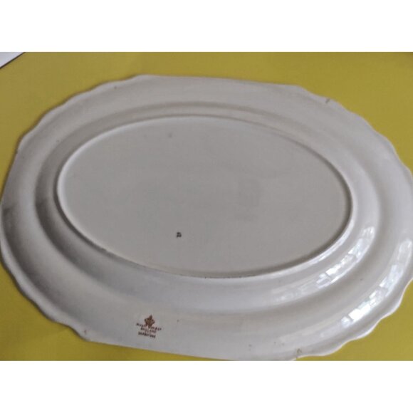 Vintge Myott Serving Platter Derbytone 14 1/2" x 10 1/4" - Picture 8 of 13